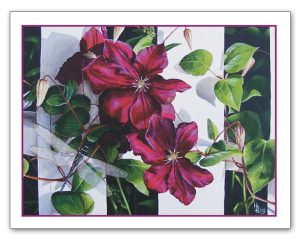 "Clematis" Note Card