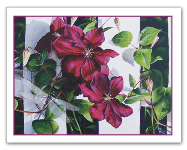 "Clematis" Note Card