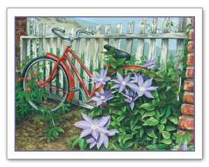 "The Red Bicycle" Note Card