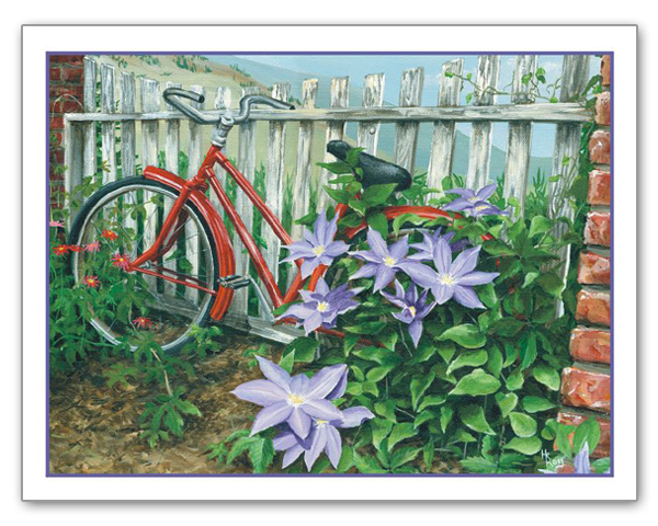"The Red Bicycle" Note Card