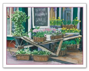 "Spring Flower Sale" Note Card