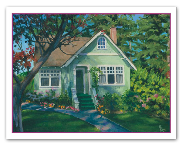 "Green Cottage" Note Card