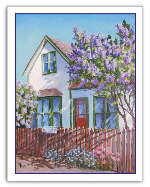"Lilac Lane" Note Card