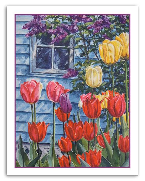 "Sunlit Tulips" Note Card
