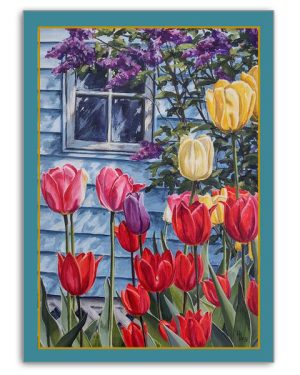 "Sunlit Tulips" Greeting Card