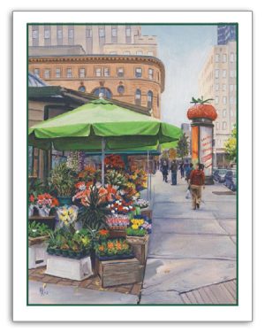 "Phillips Square Flower Shop" Note Card